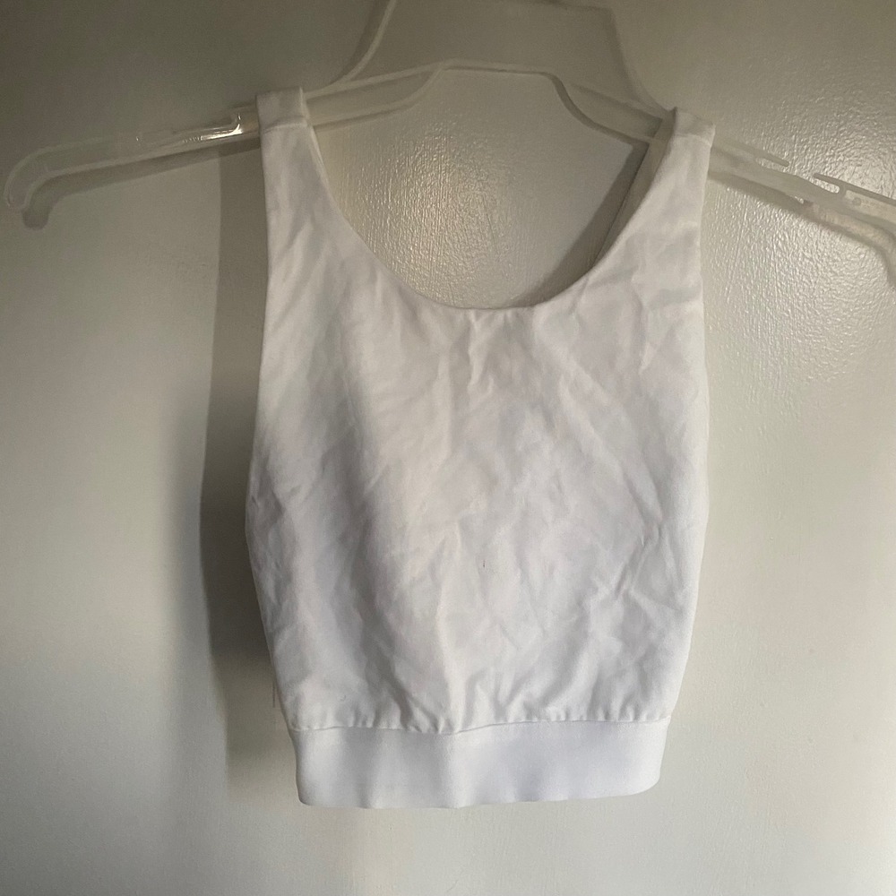 Auden White Unlined Crossback Bra Top Size‎ M